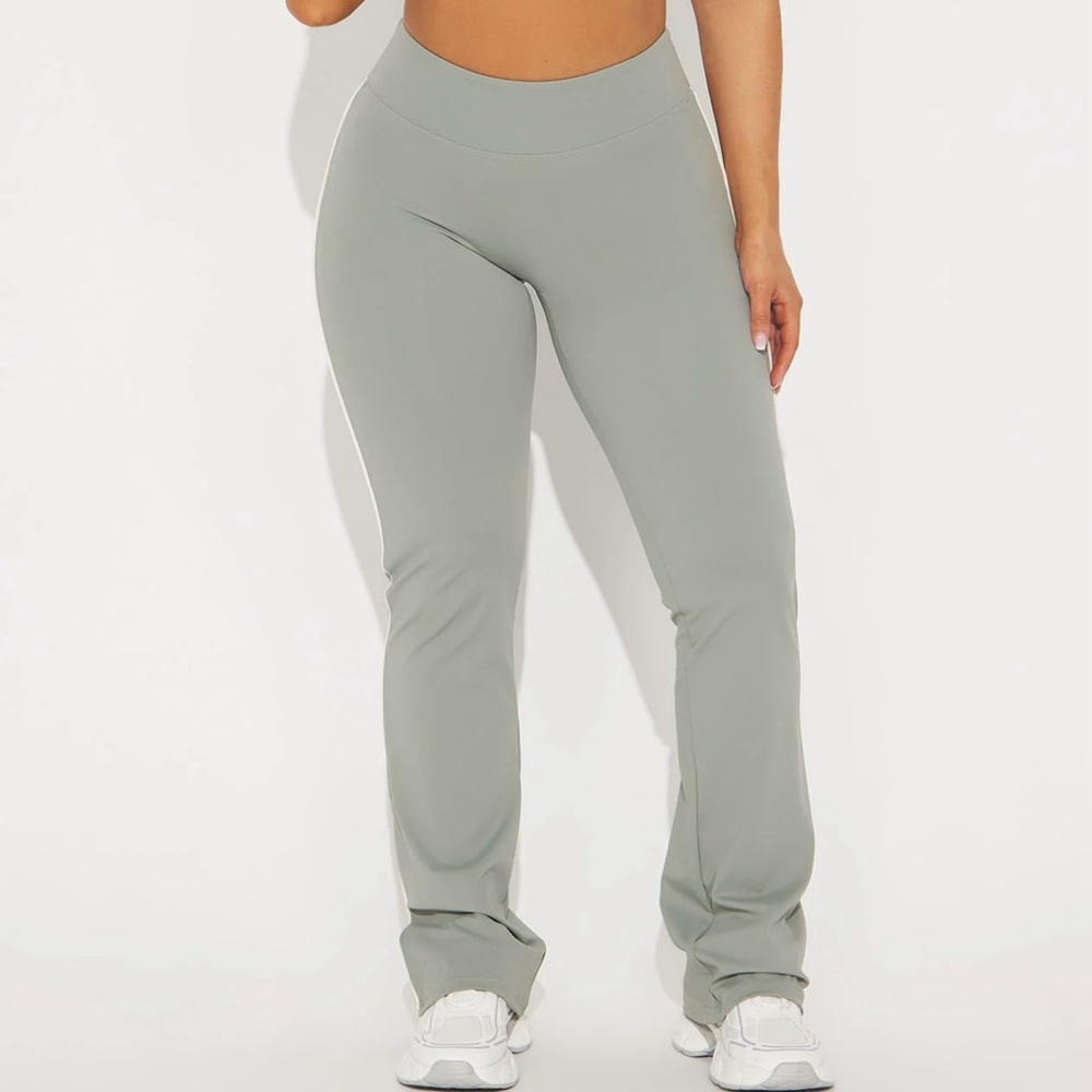 Women's Sage Grey/green High-Waisted Pants